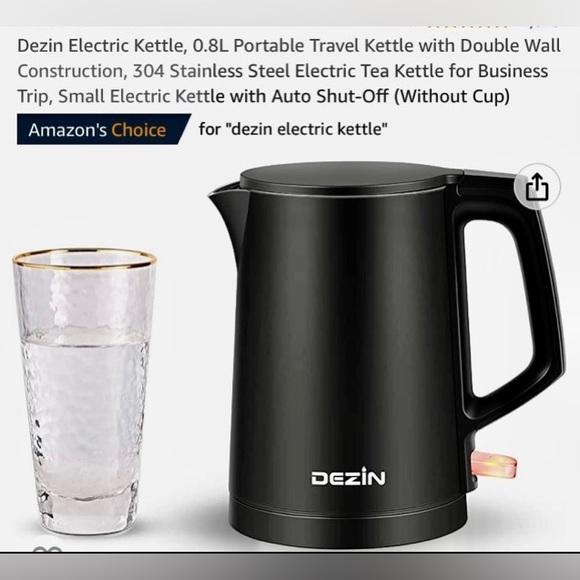 ELECTRIC KETTLE PORTABLE BLACK - Picture 2 of 12